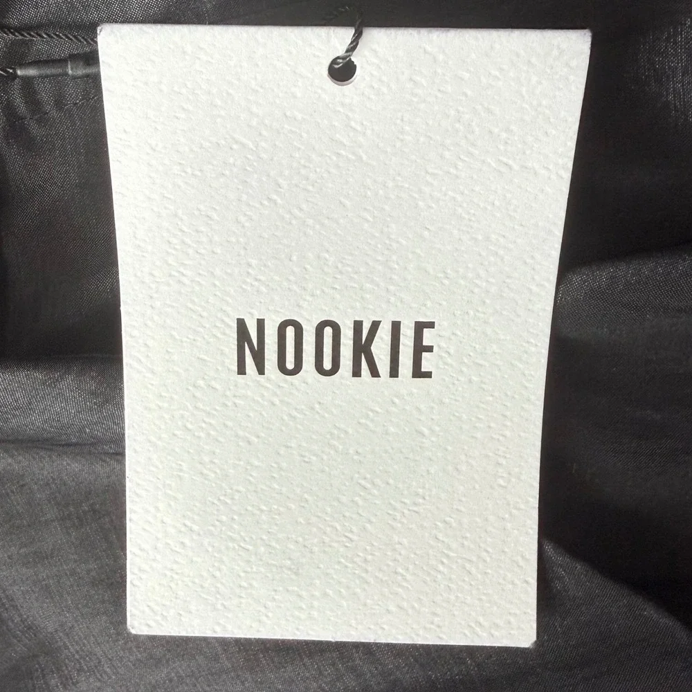Nookie Reese Bow Mini Dress Black Strapless Boned Bodice NWT Wedding Guest Event - Picture 8 of 11
